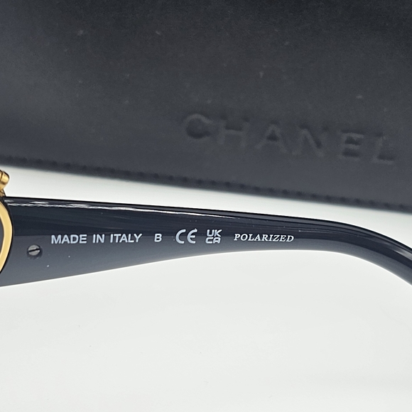 CHANEL 5517A 622 S8 BLACK SUNGLASSES HIDDEN MIRROR Polarized - Picture 7 of 16